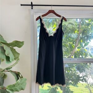 FREE SHIP. VINTAGE Victoria's Secret Slip Evening Dress Cream Lace